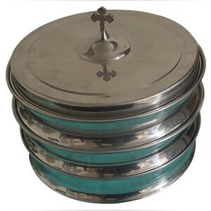 Thomas Communion Service Lima Ohio 3 Stacking Trays VTG